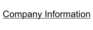 Company Information