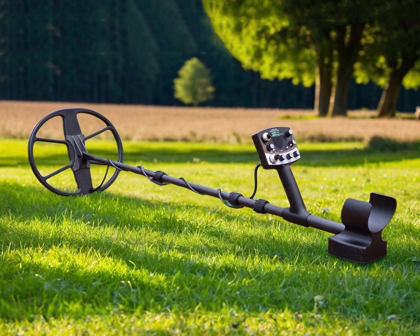 1770981051-514699-mpv3new13inchddsearchcoil.jpg {Metal detector on metal detecting field}