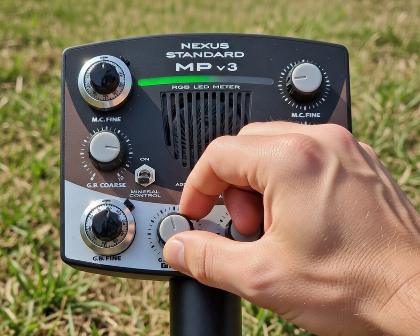 1772907821-432514-standardsettings.jpg {Metal detector settings on the metal detector control panel}